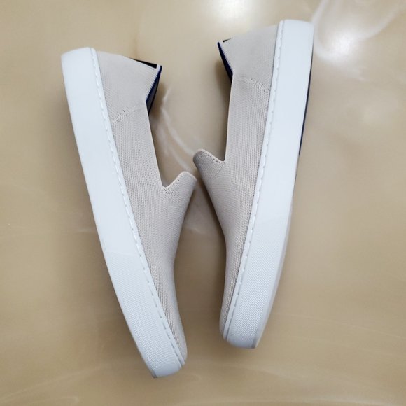 Rothy's The Original Slip On Sneaker in Sand - Picture 7 of 15